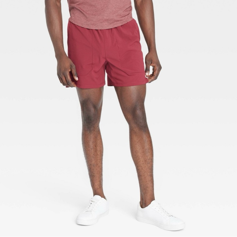 all in motion Men's Athletic Shorts in Burgundy